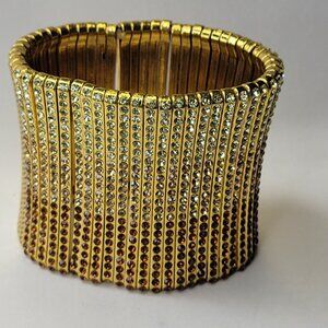 Gold Stretchable Cuff Bracelet